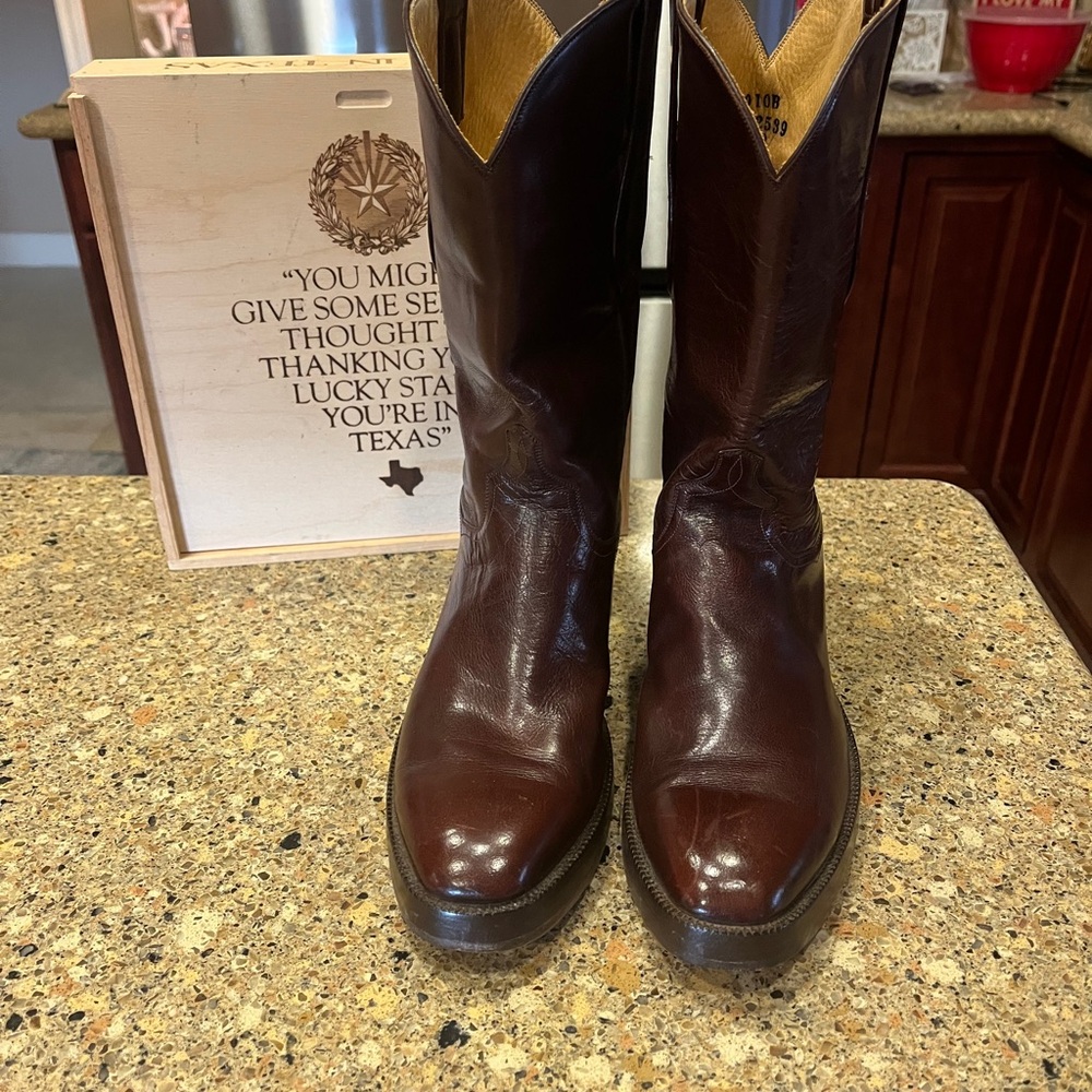 Brown Leather Cowboy Boots